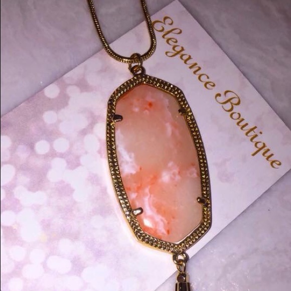 “Ballerina Pink” long tassel Necklace - Picture 2 of 2